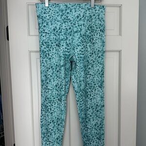 Ideology Teal Patterned Women’s High Waisted Leggings